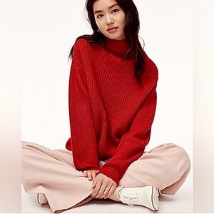 Wilfred 100% merino wool Montpellier red Turtleneck Sweater- xxs